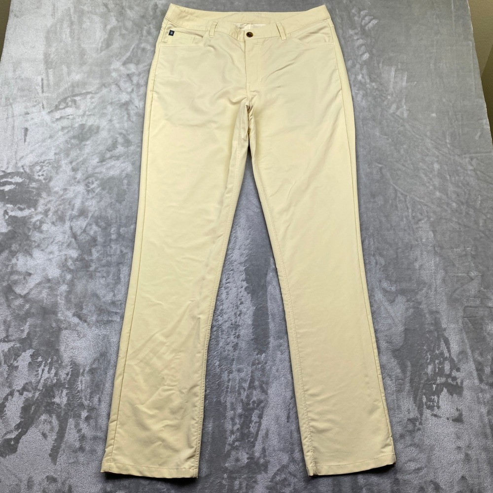 Turtleson Mens Chino Pants Khaki Straight Fit‎ Sz 34 Fits 32" Lightweight Preppy